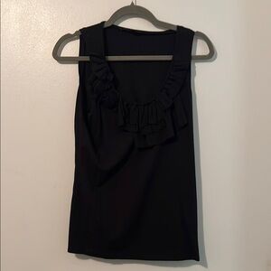 Anne Klein Black Ruffle Tank Top